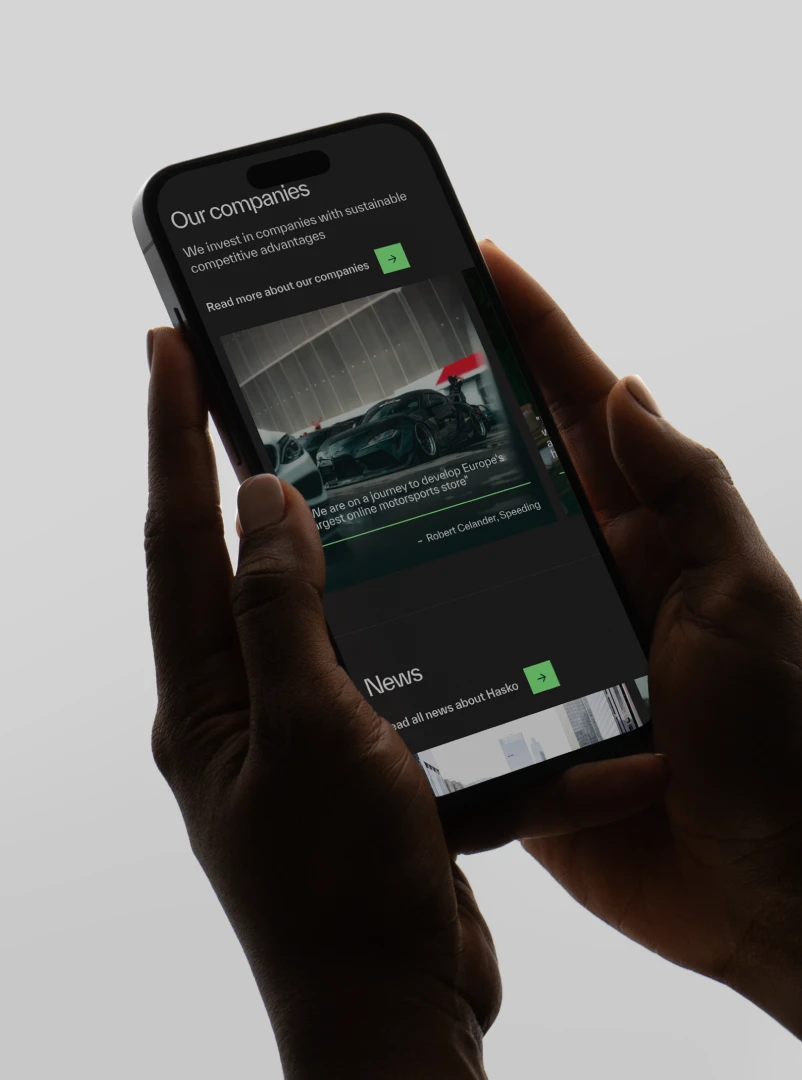 Hasko Invest mobile design second view