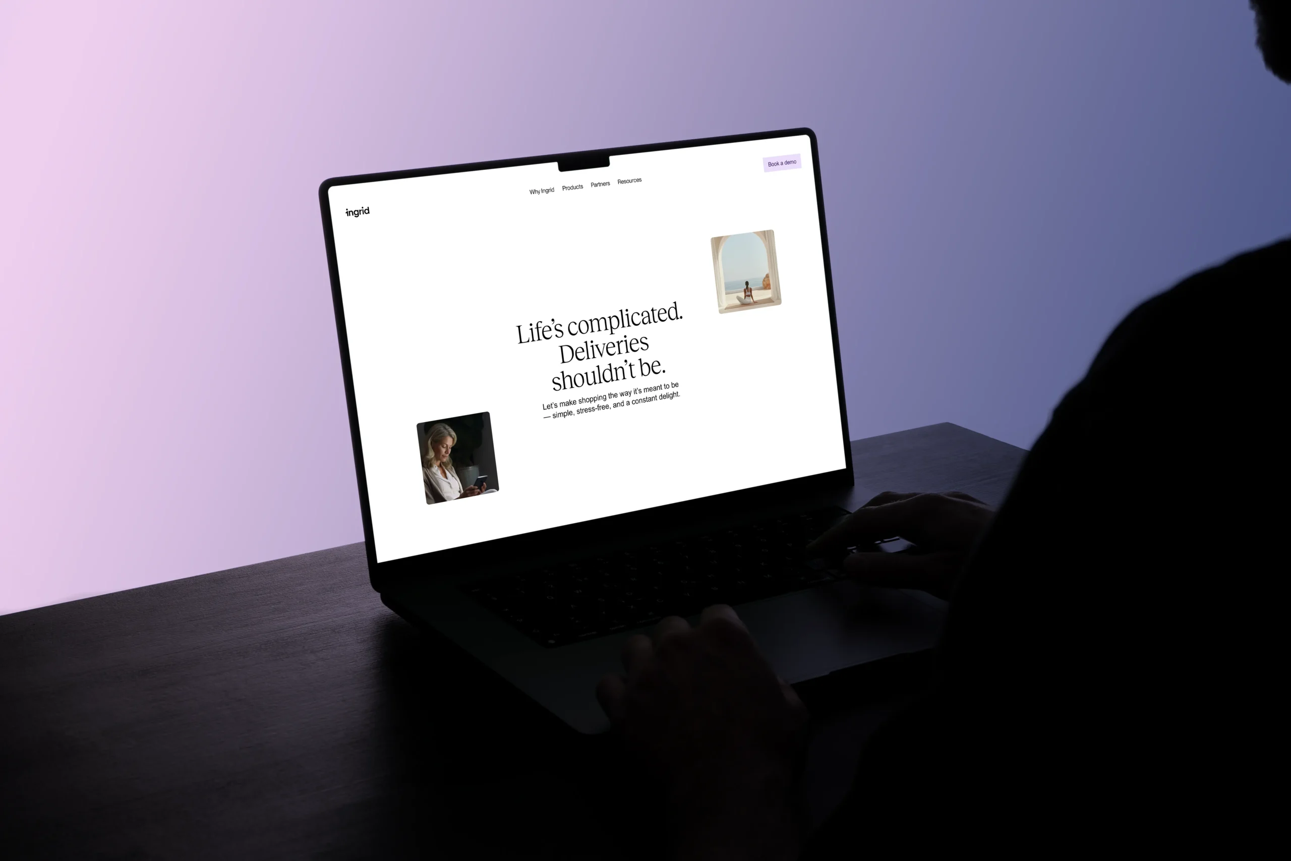 Ingrid website on desktop